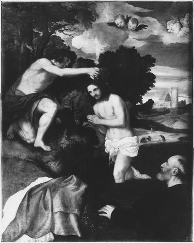 El Bautismo de Cristo, c.1512 de Tiziano Vecelli